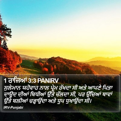 1 ਰਾਜਿਆਂ 3:3 PANIRV Bible Verse Image