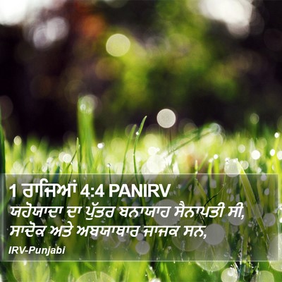 1 ਰਾਜਿਆਂ 4:4 PANIRV Bible Verse Image