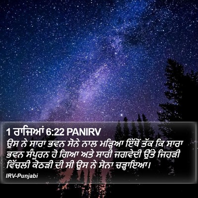 1 ਰਾਜਿਆਂ 6:22 PANIRV Bible Verse Image