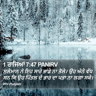 1 ਰਾਜਿਆਂ 7:47 PANIRV Bible Verse Image