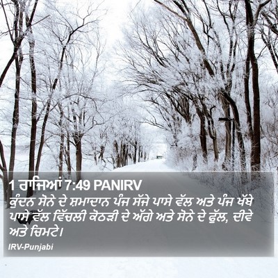 1 ਰਾਜਿਆਂ 7:49 PANIRV Bible Verse Image