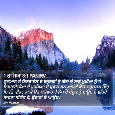 1 ਰਾਜਿਆਂ 8:1 PANIRV Bible Verse Image