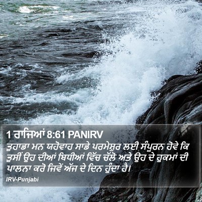 1 ਰਾਜਿਆਂ 8:61 PANIRV Bible Verse Image