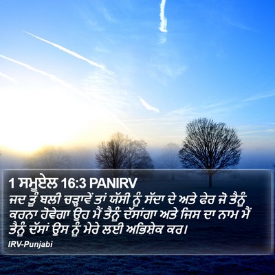 1 ਸਮੂਏਲ 16:3 PANIRV Bible Verse Image