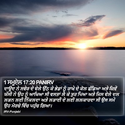 1 ਸਮੂਏਲ 17:20 PANIRV Bible Verse Image