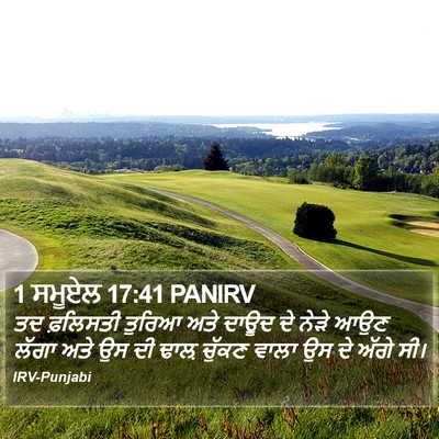 1 ਸਮੂਏਲ 17:41 PANIRV Bible Verse Image