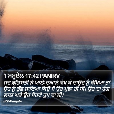1 ਸਮੂਏਲ 17:42 PANIRV Bible Verse Image