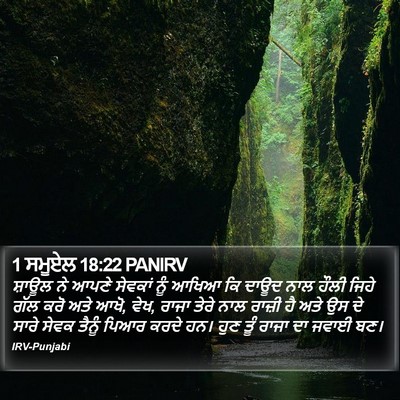 1 ਸਮੂਏਲ 18:22 PANIRV Bible Verse Image