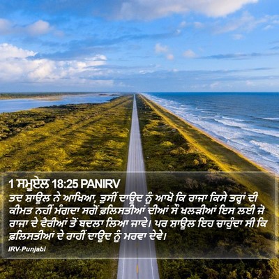 1 ਸਮੂਏਲ 18:25 PANIRV Bible Verse Image