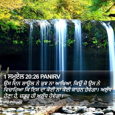 1 ਸਮੂਏਲ 20:26 PANIRV Bible Verse Image