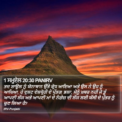 1 ਸਮੂਏਲ 20:30 PANIRV Bible Verse Image