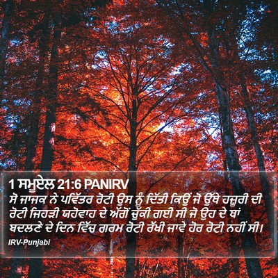 1 ਸਮੂਏਲ 21:6 PANIRV Bible Verse Image
