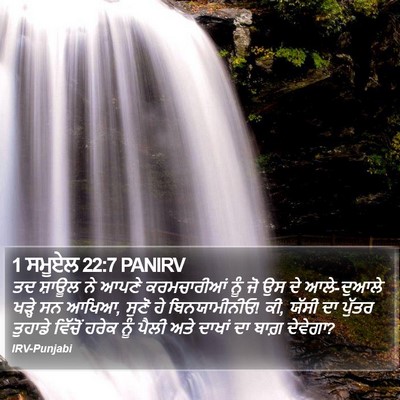 1 ਸਮੂਏਲ 22:7 PANIRV Bible Verse Image