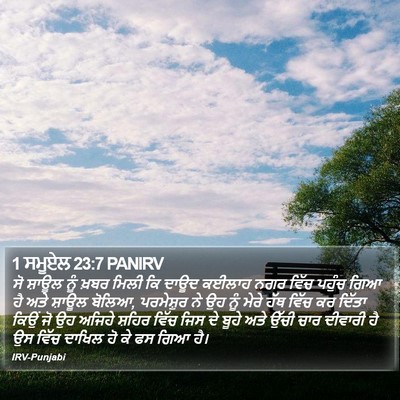 1 ਸਮੂਏਲ 23:7 PANIRV Bible Verse Image