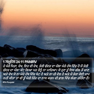 1 ਸਮੂਏਲ 24:11 PANIRV Bible Verse Image
