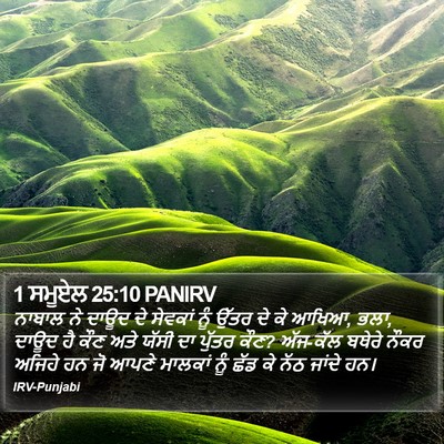 1 ਸਮੂਏਲ 25:10 PANIRV Bible Verse Image