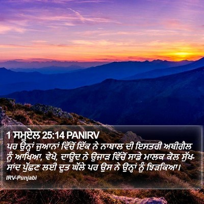 1 ਸਮੂਏਲ 25:14 PANIRV Bible Verse Image