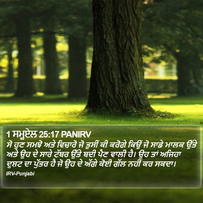1 ਸਮੂਏਲ 25:17 PANIRV Bible Verse Image