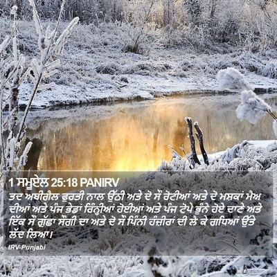 1 ਸਮੂਏਲ 25:18 PANIRV Bible Verse Image