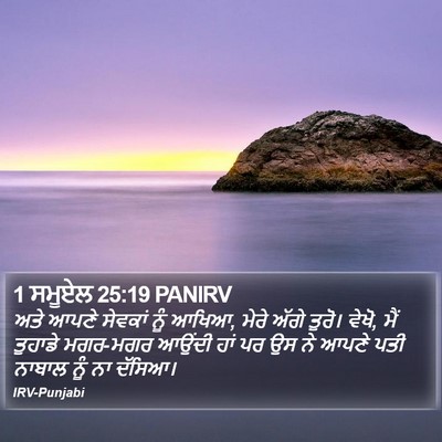 1 ਸਮੂਏਲ 25:19 PANIRV Bible Verse Image