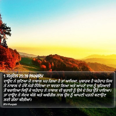1 ਸਮੂਏਲ 25:39 PANIRV Bible Verse Image
