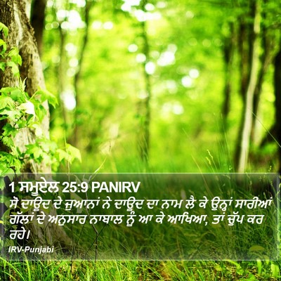 1 ਸਮੂਏਲ 25:9 PANIRV Bible Verse Image