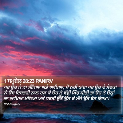 1 ਸਮੂਏਲ 28:23 PANIRV Bible Verse Image