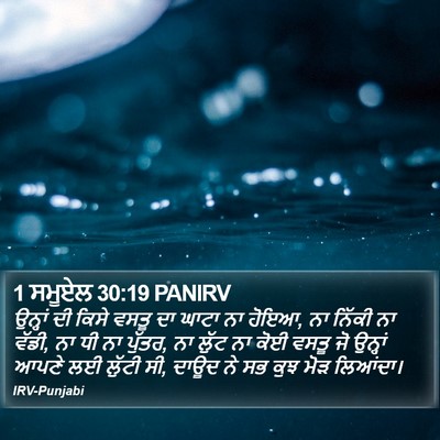 1 ਸਮੂਏਲ 30:19 PANIRV Bible Verse Image
