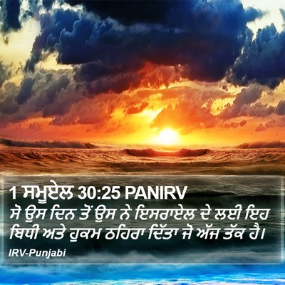 1 ਸਮੂਏਲ 30:25 PANIRV Bible Verse Image