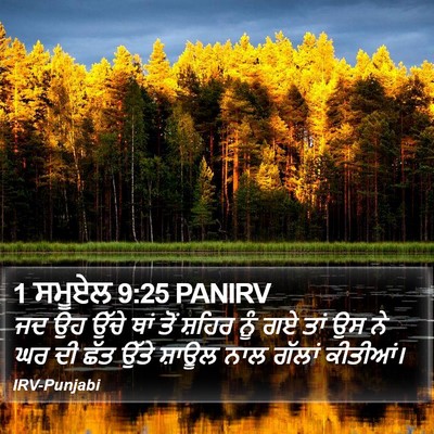 1 ਸਮੂਏਲ 9:25 PANIRV Bible Verse Image