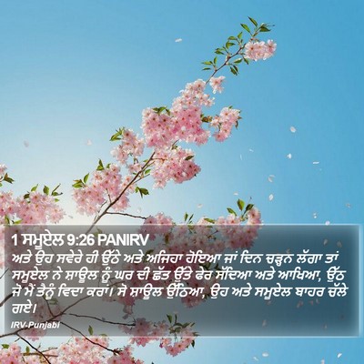 1 ਸਮੂਏਲ 9:26 PANIRV Bible Verse Image