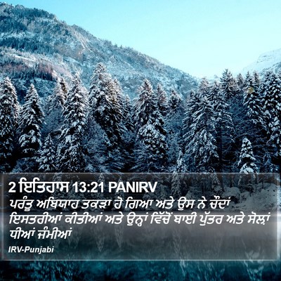 2 ਇਤਿਹਾਸ 13:21 PANIRV Bible Verse Image