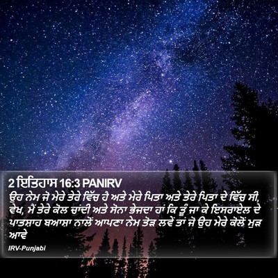 2 ਇਤਿਹਾਸ 16:3 PANIRV Bible Verse Image