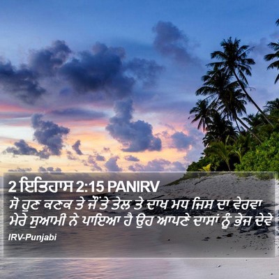 2 ਇਤਿਹਾਸ 2:15 PANIRV Bible Verse Image