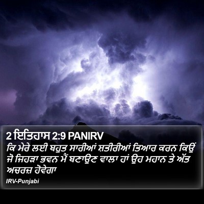 2 ਇਤਿਹਾਸ 2:9 PANIRV Bible Verse Image
