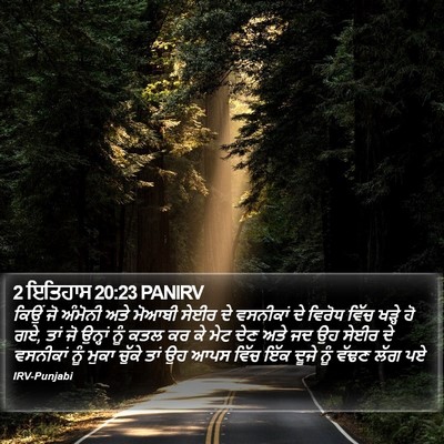 2 ਇਤਿਹਾਸ 20:23 PANIRV Bible Verse Image