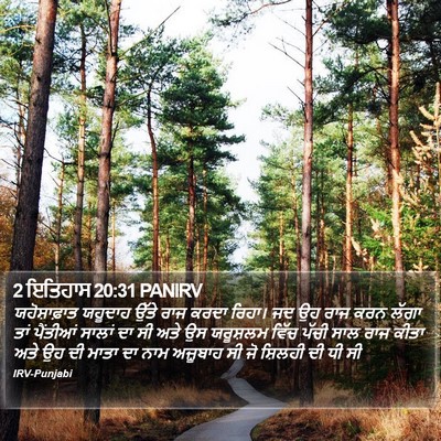 2 ਇਤਿਹਾਸ 20:31 PANIRV Bible Verse Image