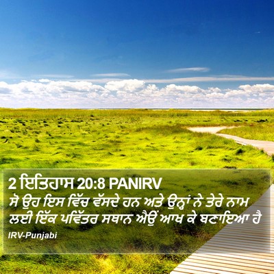 2 ਇਤਿਹਾਸ 20:8 PANIRV Bible Verse Image