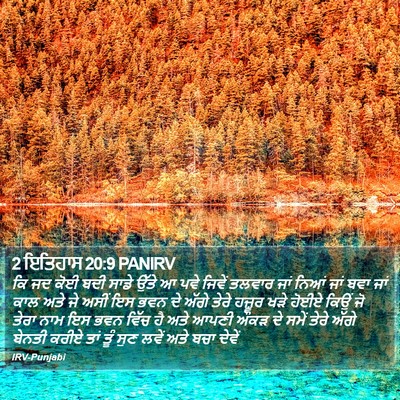 2 ਇਤਿਹਾਸ 20:9 PANIRV Bible Verse Image