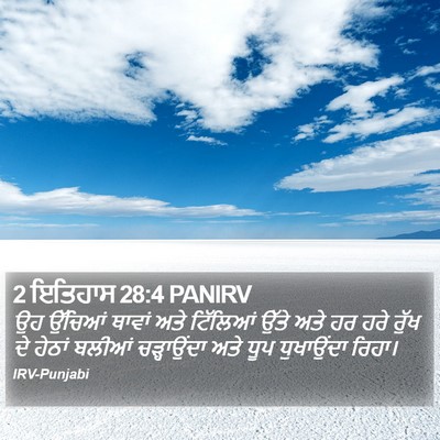 2 ਇਤਿਹਾਸ 28:4 PANIRV Bible Verse Image