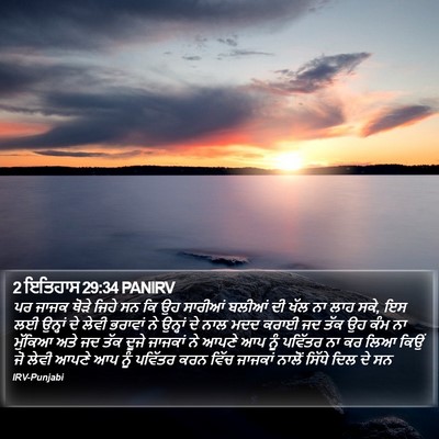 2 ਇਤਿਹਾਸ 29:34 PANIRV Bible Verse Image
