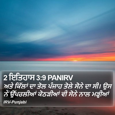 2 ਇਤਿਹਾਸ 3:9 PANIRV Bible Verse Image