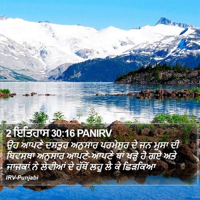 2 ਇਤਿਹਾਸ 30:16 PANIRV Bible Verse Image