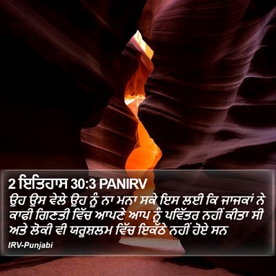 2 ਇਤਿਹਾਸ 30:3 PANIRV Bible Verse Image