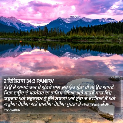 2 ਇਤਿਹਾਸ 34:3 PANIRV Bible Verse Image