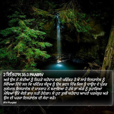 2 ਇਤਿਹਾਸ 35:3 PANIRV Bible Verse Image