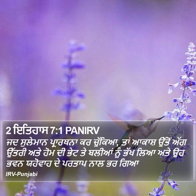 2 ਇਤਿਹਾਸ 7:1 PANIRV Bible Verse Image