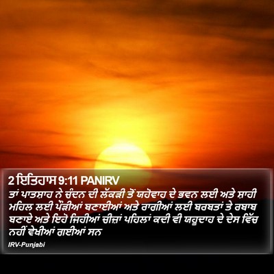 2 ਇਤਿਹਾਸ 9:11 PANIRV Bible Verse Image