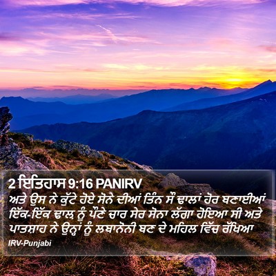 2 ਇਤਿਹਾਸ 9:16 PANIRV Bible Verse Image
