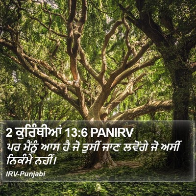 2 ਕੁਰਿੰਥੀਆਂ 13:6 PANIRV Bible Verse Image